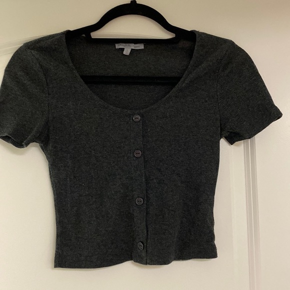 Charlotte Russe, Size: Small, Gray, Crop Top - Picture 1 of 3